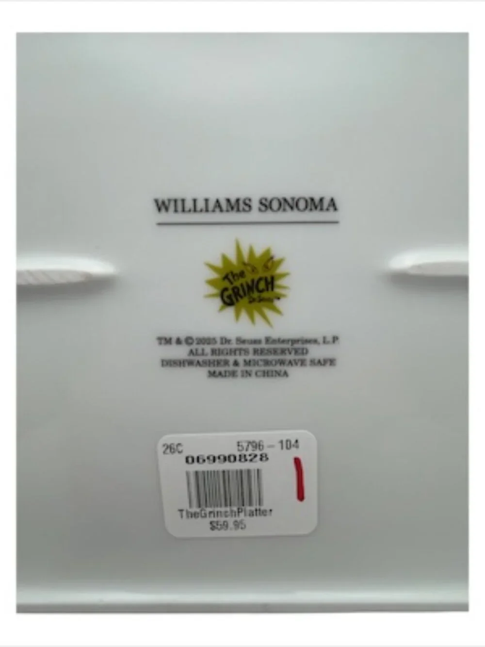 Williams Sonoma The Grinch Christmas Platter 14